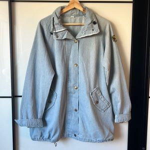 Men’s Lightweight Snap Front Denim Jacket - Size L